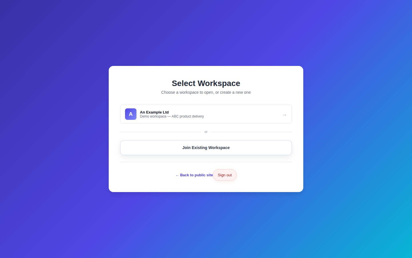 Registration form